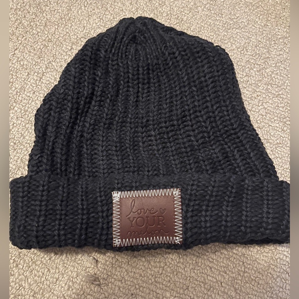 Love Your Melon | Slouchy | Beanie | Leather Patch | Adult Size